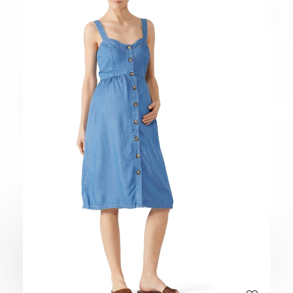 Seraphine Adelia Denim Maternity Dress